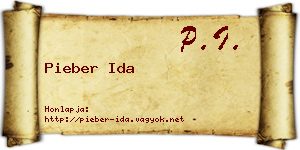 Pieber Ida névjegykártya